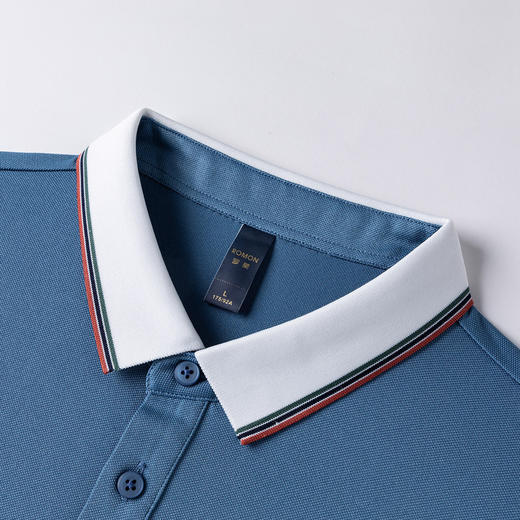 罗蒙男士夏季休闲短袖polo衫男士商务短袖t恤男舒适百搭polo衫男短袖 商品图5