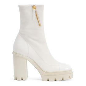 Giuseppe Zanotti 女士GZ徽标高跟靴 白色 I370008002