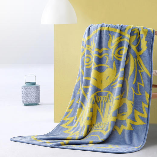 KENZO多彩虎头毯粉虎头毯（灰）高雅华贵柔软细腻滑糯绒面丰满不易起静电不易掉毛 商品图2