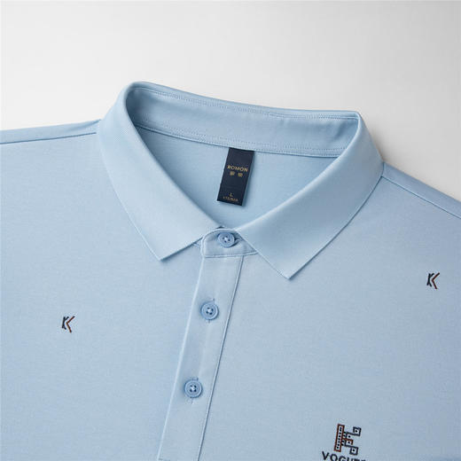 【含桑蚕丝&亚麻】罗蒙夏季男士t恤短袖polo衫商务休闲polo衫男 商品图6