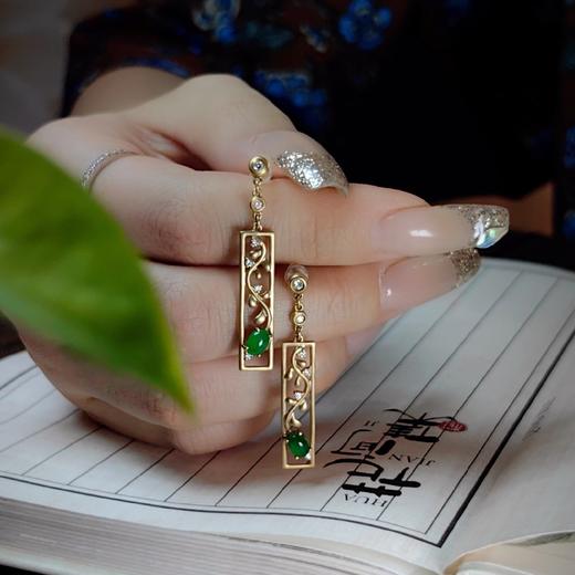 “凤凰于飞”18k翡翠耳环 商品图8