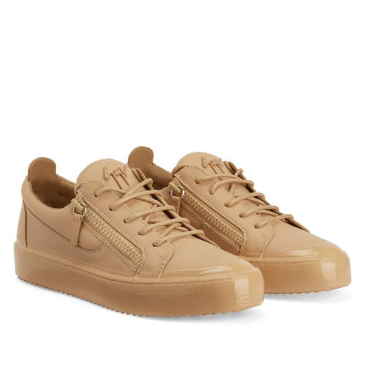 Giuseppe Zanotti 男士金属签名徽标低帮运动鞋 卡其色 RM30002009 商品图1