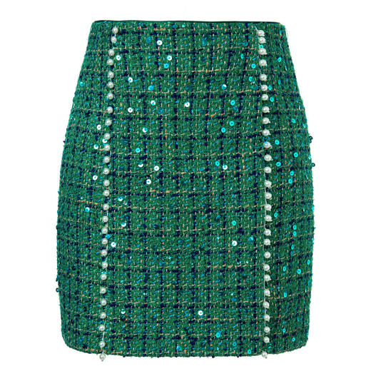 MAXRIENY翡翠小香风半裙秋季半身裙包臀短裙MC87SK554G50 商品图4