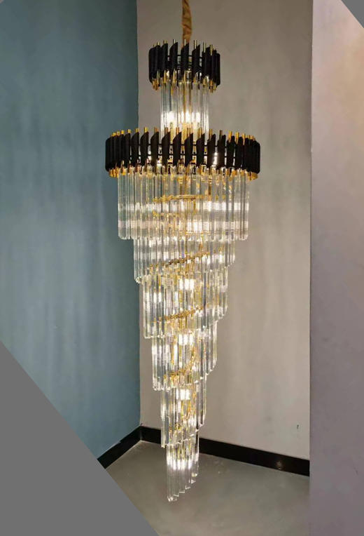 螺旋款黑金冰条吊灯（运费自理） 商品图0