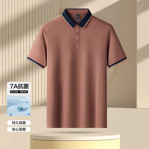 罗蒙男士夏季休闲短袖polo衫男士商务短袖t恤男舒适百搭polo衫男短袖 商品图2
