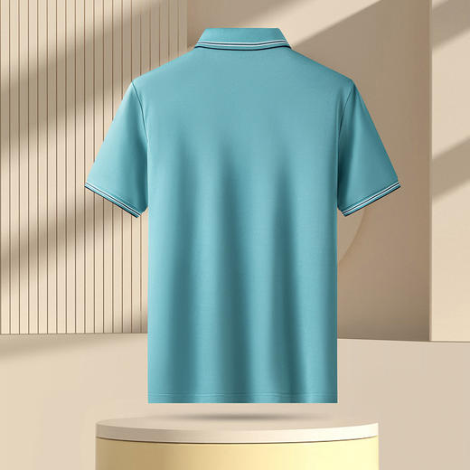 罗蒙男士夏季商务短袖t恤男休闲短袖polo衫男士舒适百搭polo衫男短袖 商品图1