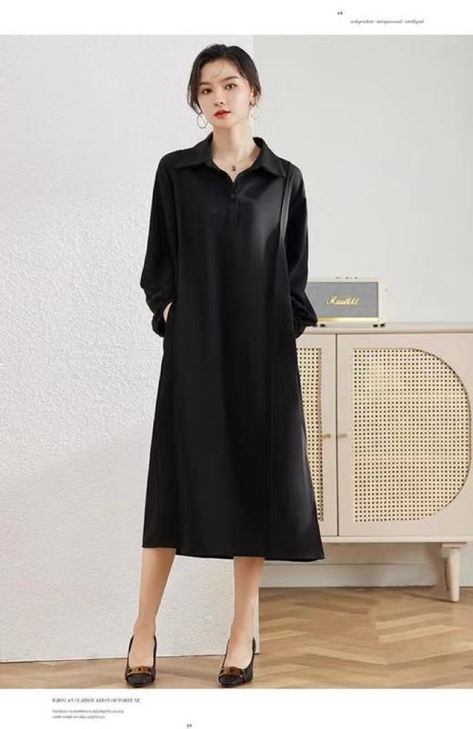 七夕福利-NO退-洛系列-（无腰带） 宽松版型/高端气质宽松连衣裙812-喜出 商品图1