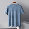 【含桑蚕丝&亚麻】罗蒙男士夏季满印男t恤短袖polo衫商务男polo衫 商品缩略图3