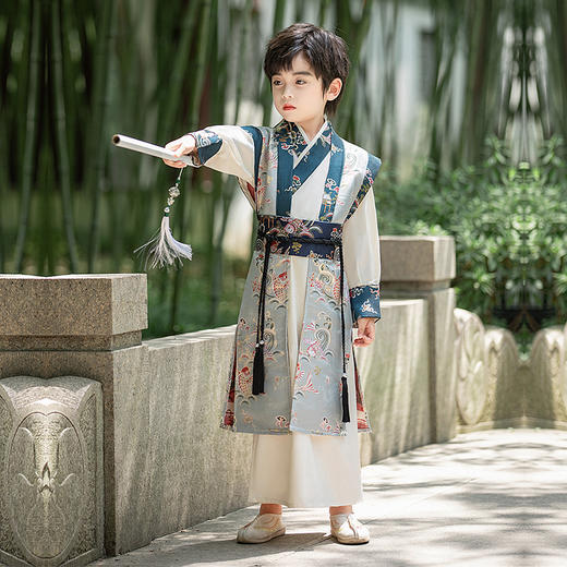 男童汉服龙年春秋古风帅气书生中国风儿童古装国学演出服套装 商品图1