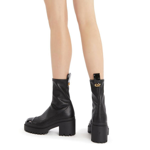 Giuseppe Zanotti 女士GZ金属徽标中筒靴 黑色 I270029001 商品图3