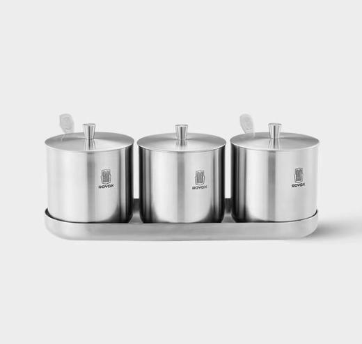 莱德斯ROYDX不锈钢三件套调味罐T90612 商品图0