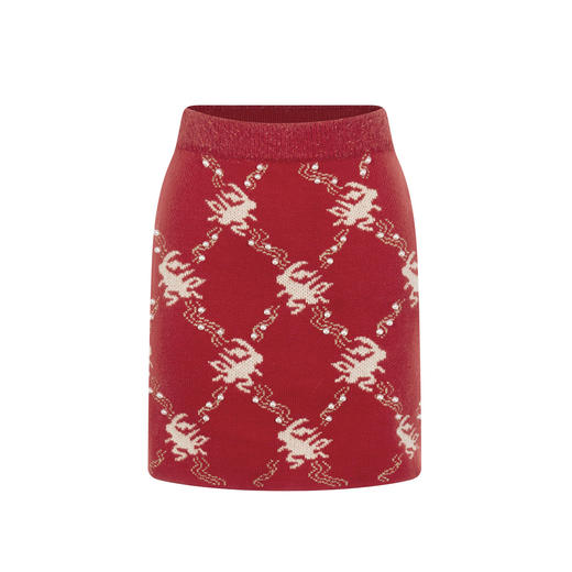 MAXRIENY复古感兔子新年裙子毛织半身裙针织短裙显瘦MC87SK782R50 商品图4