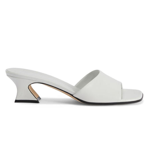 Giuseppe Zanotti 女士签名徽标压花中跟凉鞋 白色 I300000006 商品图0