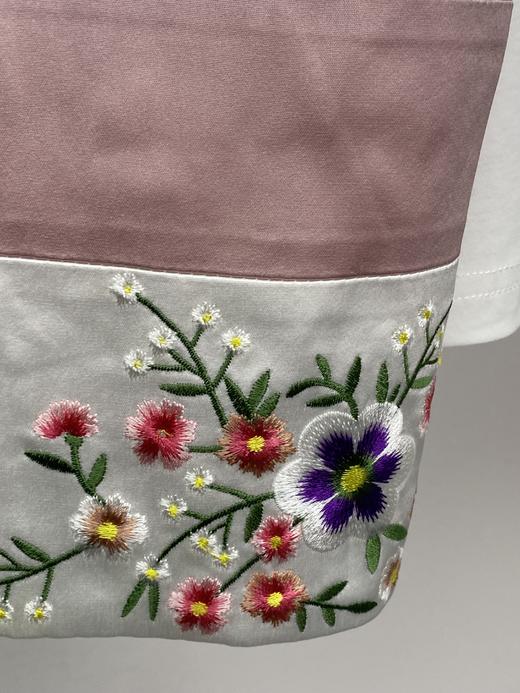 【S1L2】臣禾 圆领新中式拼接长袖T恤JZ241080358【金猪甄选】 商品图6