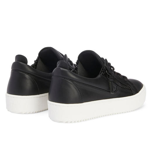 Giuseppe Zanotti 男士金属签名徽标低帮休闲运动鞋 黑色 RM30061002 商品图2