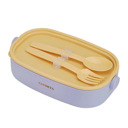 TAYOHYA皓天迷你不锈钢汤罐缤纷单层长方形不锈钢饭盒谷物纤维便当套装4件套 商品图1