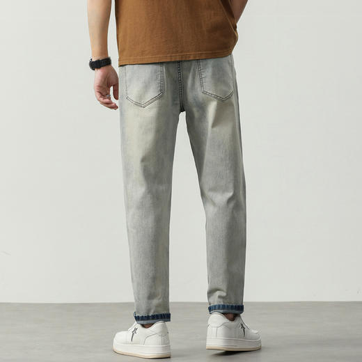 【夏季薄款】【新款DQ】大依优型大码潮款牛仔裤长裤男舒适休闲简约百搭加肥加大男装 商品图3