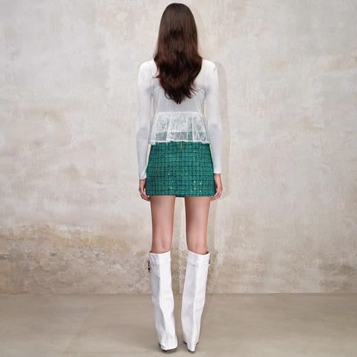 MAXRIENY宫廷复古风吊带套头针织衫2023秋冬新款修身显瘦上衣女MS88SW531A10 商品图3