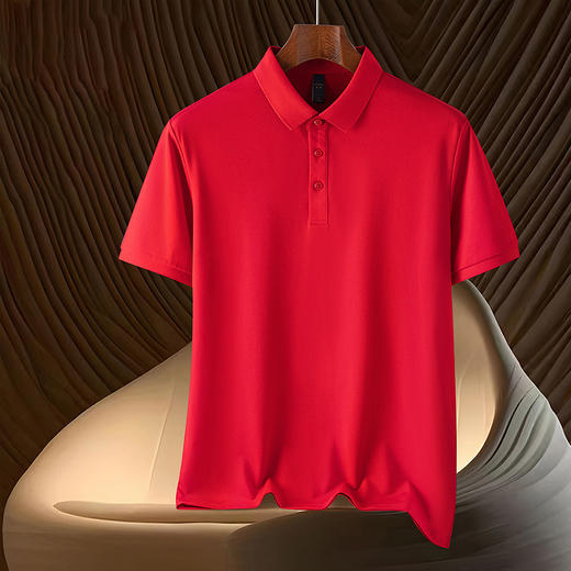【含桑蚕丝&亚麻】罗蒙夏季休闲男士t恤短袖polo衫商务polo衫男 商品图3