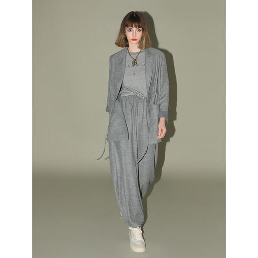 【有赞】PA7013COCOBELLA格雷系穿搭气质花纱灰通勤裤宽松休闲香蕉裤 商品图1