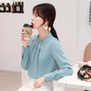 ALBB-实拍职业衬衫女设计感小众韩版长袖缎面雪纺气质上衣 商品缩略图0