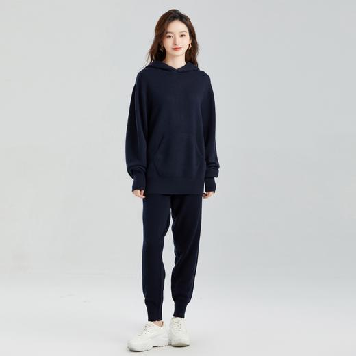 东黎 • 小山羊绒中性风秋冬休闲连帽卫衣套头衫 21A03 商品图4