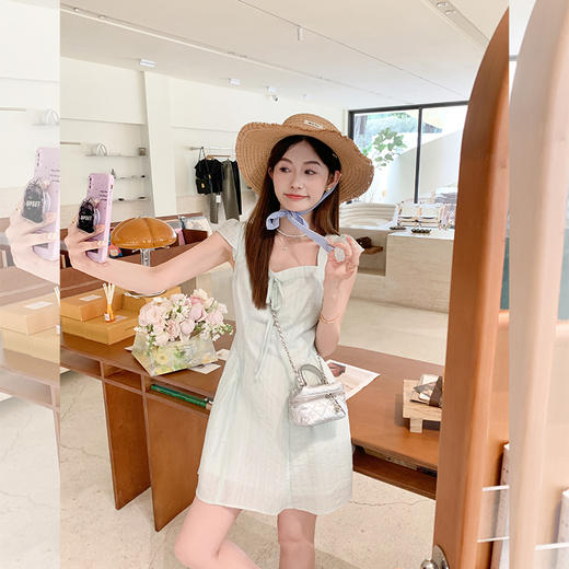 【169元任选2件】最后一波现货！【油画美学】薄荷绿连衣裙 商品图2