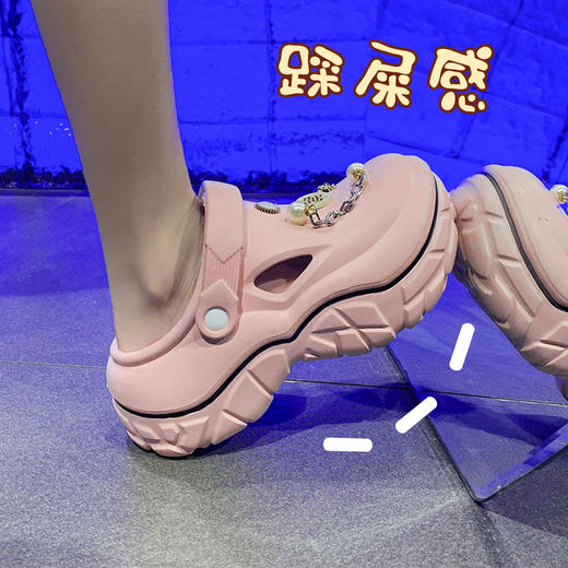 BULIQ时尚厚软底洞洞鞋 脚感舒适Q弹 EVA大底减震防滑 经典百搭时尚 商品图3