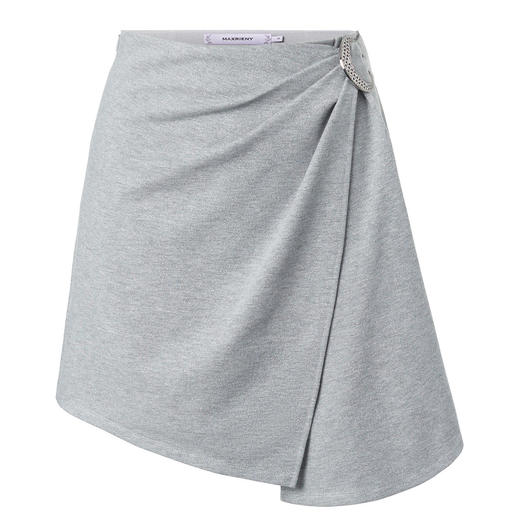 MAXRIENY都市运动风卫衣a字短裙不对称针织半身裙小众设计感裙子MS88SK290A30 商品图4