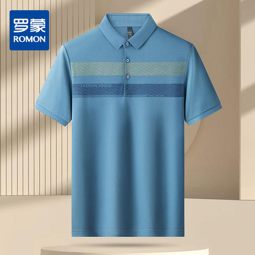 【时尚撞色】罗蒙男士夏季polo衫男短袖商务休闲男士t恤短袖polo衫 商品图5
