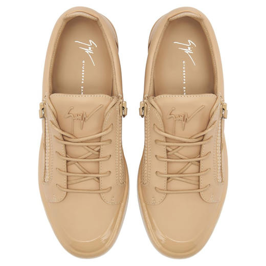Giuseppe Zanotti 男士金属签名徽标低帮运动鞋 卡其色 RM30002009 商品图3