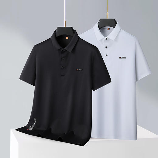 【透气网眼】【新款DWP】大依优型大码短袖Polo衫弹力翻领加肥加大男士大号弹力透气舒适夏季半袖 商品图1
