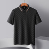 【含桑蚕丝&亚麻】罗蒙男士夏季满印男t恤短袖polo衫商务男polo衫 商品缩略图2