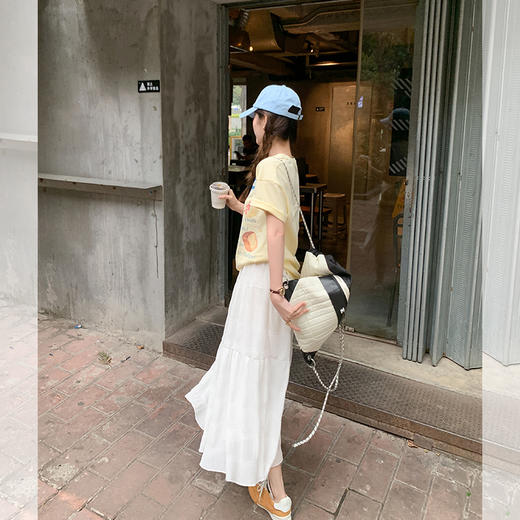 <曾小咸推荐>【街拍爱豆】黄色T恤+裙子 商品图3