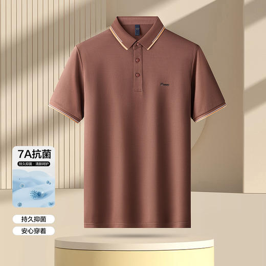 罗蒙夏季男士百搭polo衫男短袖休闲短袖polo衫男士商务舒适短袖t恤男 商品图2