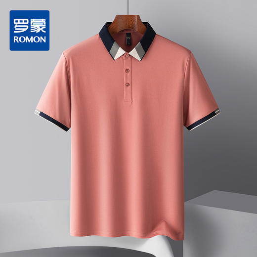 【含桑蚕丝&亚麻】罗蒙男士夏季polo衫商务男polo衫透气男士t恤短袖 商品图0