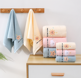 【2条装】自然醒浴巾纯棉家用吸水速干新款方巾全棉大人可穿可裹加厚大毛巾WDF