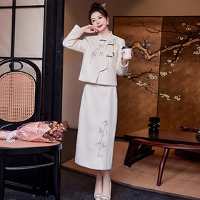 2024春季新款双面羊毛两件套显瘦两件套套裙ZMFS24239