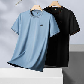 【Q】【新款DDP】大依优型大码短袖T恤圆领加肥加大男士大号弹力透气舒适夏季半袖透气