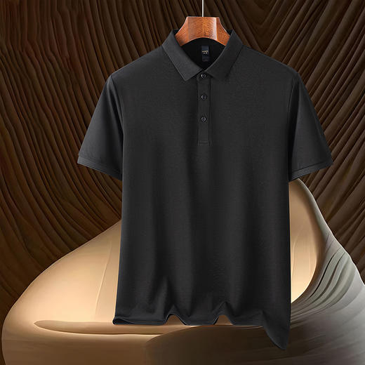 【含桑蚕丝&亚麻】罗蒙夏季休闲男士t恤短袖polo衫商务polo衫男 商品图14