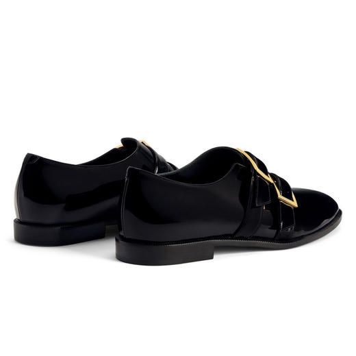 Giuseppe Zanotti 男士金属扣漆皮乐福鞋 黑色 IU30026001 商品图2