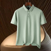 【含桑蚕丝&亚麻】罗蒙夏季休闲男士t恤短袖polo衫商务polo衫男 商品缩略图8
