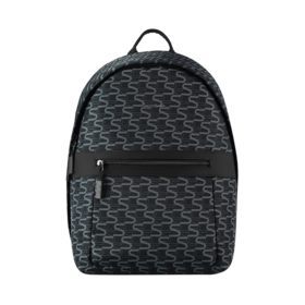 新秀丽印花双肩包斜纹仿尼龙复合料+PU拼接大容量结合大开口设计