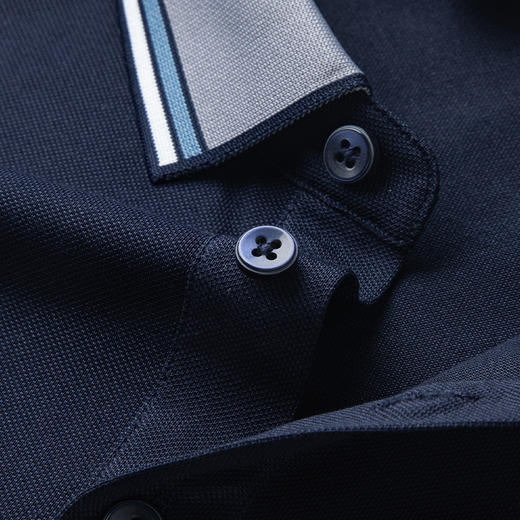 14LP50122【含桑蚕丝&亚麻】罗蒙夏季商务男士t恤短袖polo衫舒适男polo衫 商品图4