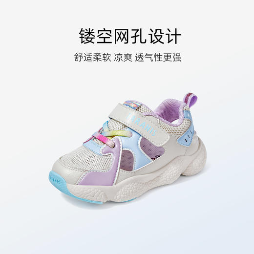 泰兰尼斯夏季小童段爆米花大底超轻跑鞋T01X3B2705 商品图6
