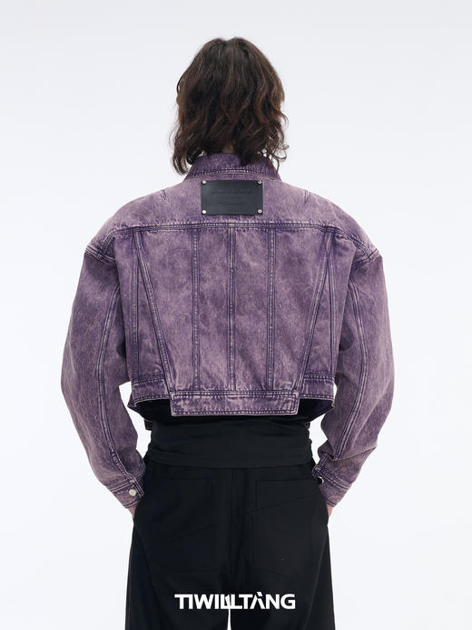 启世录TIWILLTANG“聚逆驳行”重工水洗解构牛仔短夹克 商品图2