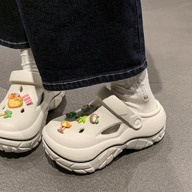 BULIQ时尚厚软底洞洞鞋 脚感舒适Q弹 EVA大底减震防滑 经典百搭时尚