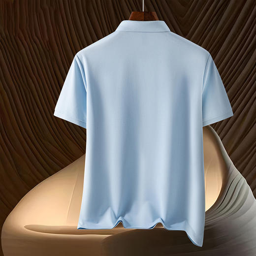 【含桑蚕丝&亚麻】罗蒙夏季男士t恤短袖polo衫商务休闲polo衫男 商品图5