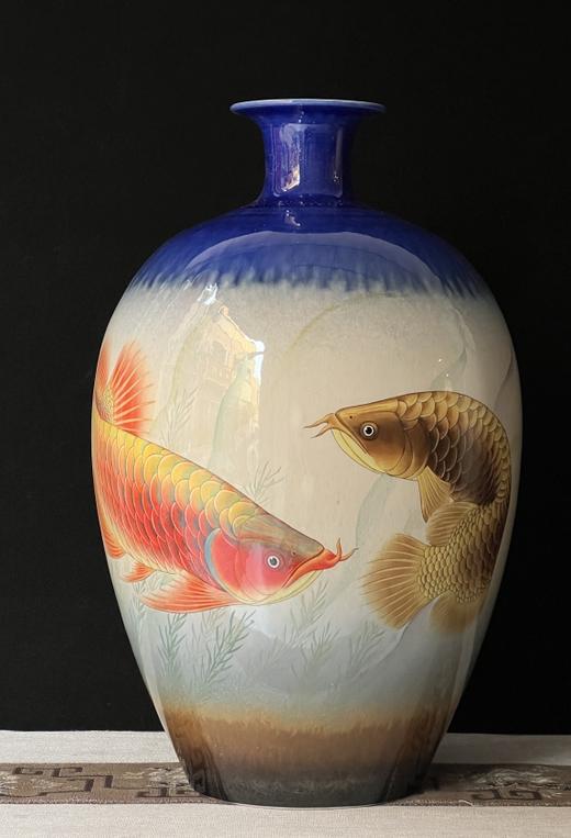 150件高温色釉加珐琅彩瓷瓶《双龙呈祥》 商品图0