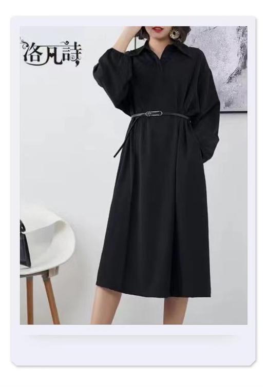 七夕福利-NO退-洛系列-（无腰带） 宽松版型/高端气质宽松连衣裙812-喜出 商品图2